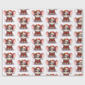 Schattigee kerstcadeauverpakking cadeaupapier (Vlak)