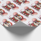 Schattigee kerstcadeauverpakking cadeaupapier (Hoek)