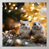 Schattigee kerstchinchilla's poster (Voorkant)