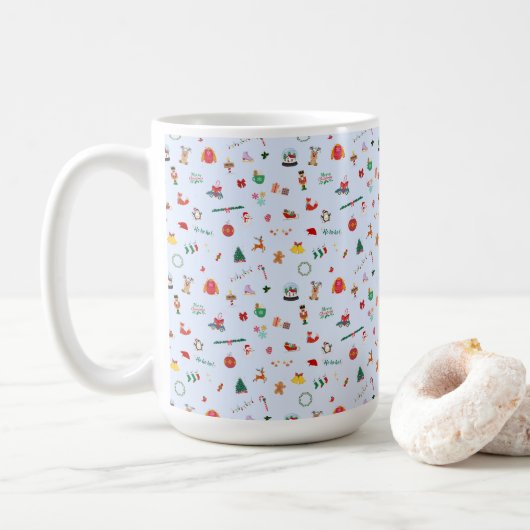 Schattigee kerstdetails koffiemok (Met donut)