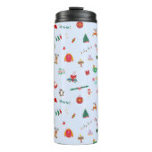 Schattigee kerstdetails reizen in de winter thermosbeker (Voorkant)