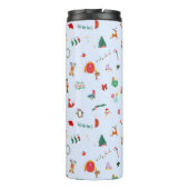 Schattigee kerstdetails reizen in de winter thermosbeker (Achterkant)