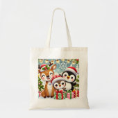 Schattigee Kerstdieren Design Bag Tote Bag (Voorkant)