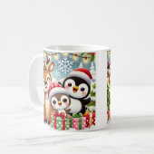 Schattigee Kerstdieren Design Mok (Voorkant links)