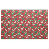 Schattigee kerstdinosaurussen op bordeaux rood stof (Fat Quarter)