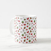 Schattigee kerstdoedel koffiemok (Voorkant links)