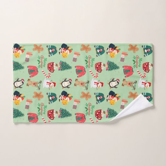 Schattigee kerstdoek bad handdoek (Handdoek)