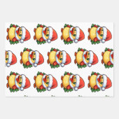 Schattigee kersteend in kerstmuts inpakpapier vel (Voorkant)