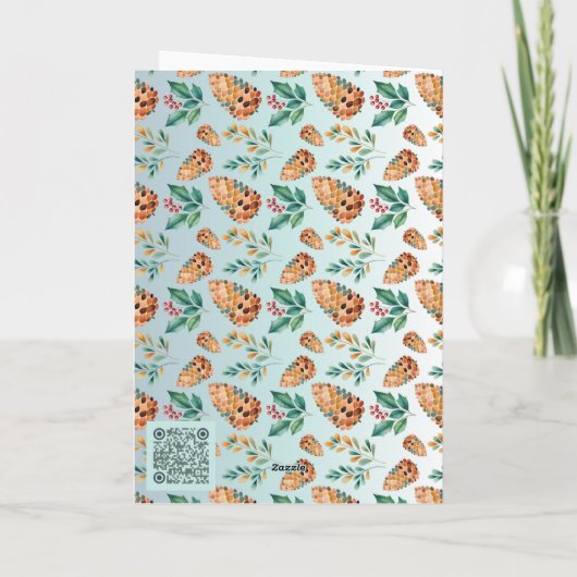 Schattigee kerstelf cadeaubon kaart (Achterkant)