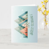 Schattigee kerstelf cadeaubon kaart (Gele Bloem)