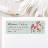 Schattigee kerstfee en paddenstoelen etiket (Insitu)