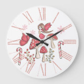 Schattigee kerstfee en paddenstoelen grote klok (Voorkant)