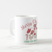 Schattigee kerstfee en paddenstoelen koffiemok (Voorkant links)