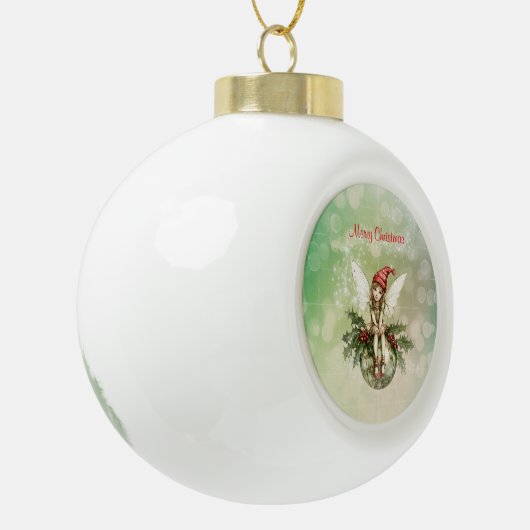 Schattigee kerstfee op een Ornament (Links)