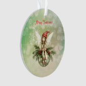Schattigee kerstfee op een Ornament (voorkant)