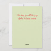 Schattigee kerstfee op een Ornament Feestdagenkaart (Achterkant)