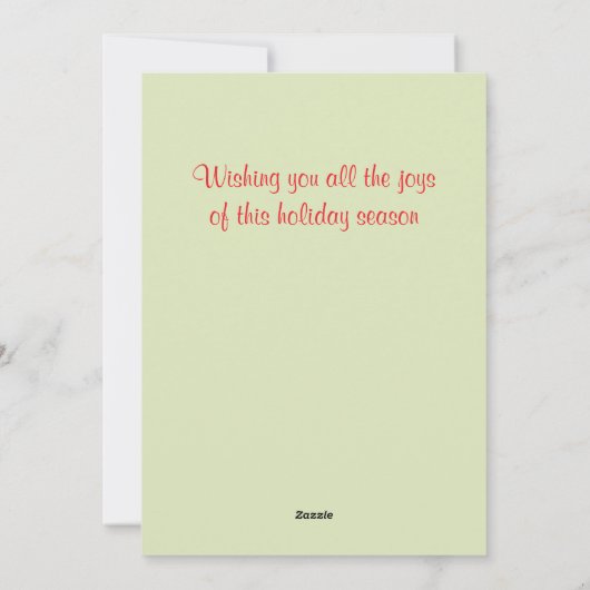 Schattigee kerstfee op een Ornament Feestdagenkaart (Achterkant)