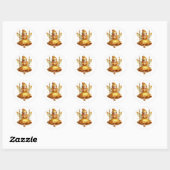 Schattigee kerstfee ronde sticker (Vel)