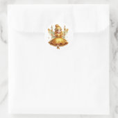 Schattigee kerstfee ronde sticker (Tas)