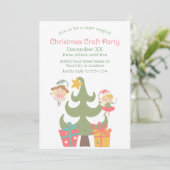 Schattigee Kerstfeeën Kaart (Staand voorkant)