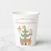 Schattigee Kerstfeeën Papieren Bekers (Achterkant)