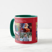 Schattigee Kerstfoto Familie Koffie Mok (Voorkant links)