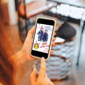 Schattigee kerstfoto Jingle All the Way Feestdagenkaart