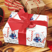 Schattigee Kerstfoto Joy Typography Custom Inpakpapier Vel