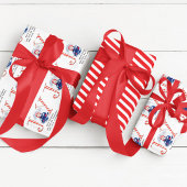 Schattigee Kerstfoto Joy Typography Custom Inpakpapier Vel