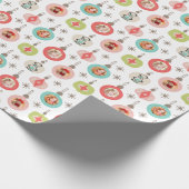 Schattigee kerstfotocollage cadeaupapier (Hoek)