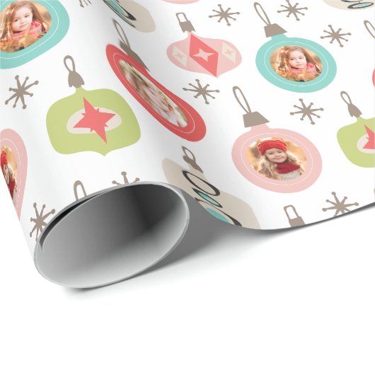 Schattigee kerstfotocollage cadeaupapier (Rol Hoek)