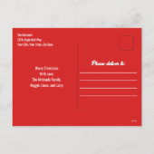 Schattigee kerstfotokaart Jingle All the Way Feestdagenkaart (Achterkant)