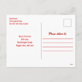 Schattigee kerstfotokaart Jingle All the Way Feestdagenkaart (Achterkant)