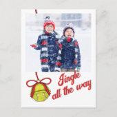 Schattigee kerstfotokaart Jingle All the Way Feestdagenkaart (Voorkant)