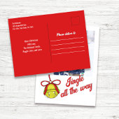 Schattigee kerstfotokaart Jingle All the Way Feestdagenkaart