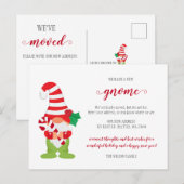 Schattigee kerstgnoom We hebben vakantie verhuisd Briefkaart (Voorkant / Achterkant)
