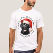 Schattigee Kersthond Feestelijke Labrador Retrieve T-shirt (Voorkant)