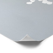 Schattigee kersthond in Santa Hat en Sneeuwvakanti Poster (Hoek)