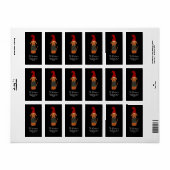 Schattigee kersthond & kerstverlichting etiket (Full Sheet)