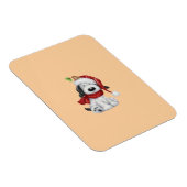 Schattigee kersthond met kerstmuts en sjaal magneet (Rechterzijde)