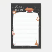 Schattigee kersthond  om te doen lijst post-it® notes (Voorkant)