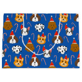 Schattigee Kersthond Patroon Groot Cadeauzakje (Voorkant)