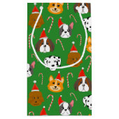 Schattigee Kersthond Patroon Klein Cadeauzakje (Achterkant)
