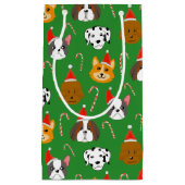 Schattigee Kersthond Patroon Klein Cadeauzakje (Voorkant)