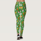 Schattigee Kersthond Patroon Leggings (Achterkant)