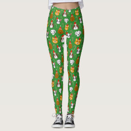 Schattigee Kersthond Patroon Leggings