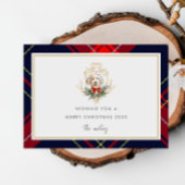 Schattigee Kersthond Plaid Fotocollage Feestdagen Kaart