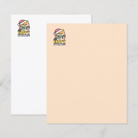 Schattigee Kersthond - Yappy Howholidays (Voorkant / Achterkant)