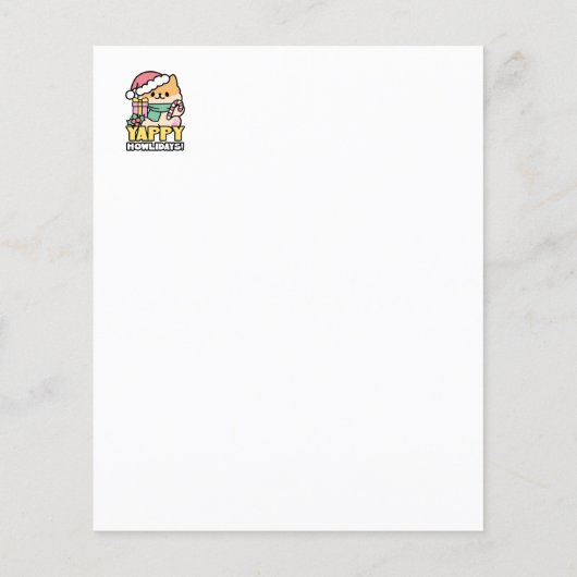 Schattigee Kersthond - Yappy Howholidays (Achterkant)