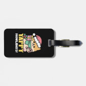 Schattigee Kersthond - Yappy Howholidays Bagagelabel (Achterkant horizontaal)